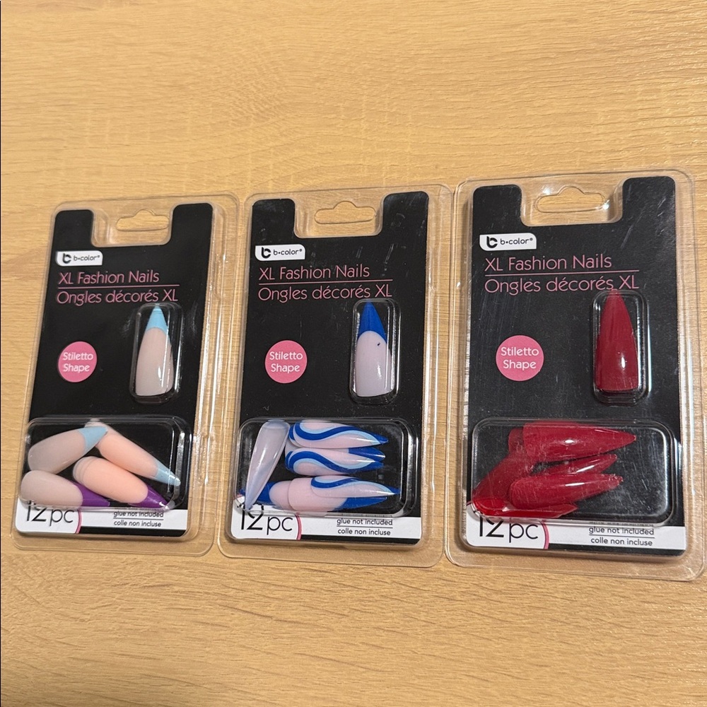 XL Stiletto Press On Nails Set
